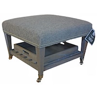 26" x 26" Customizable Ottoman with Tray