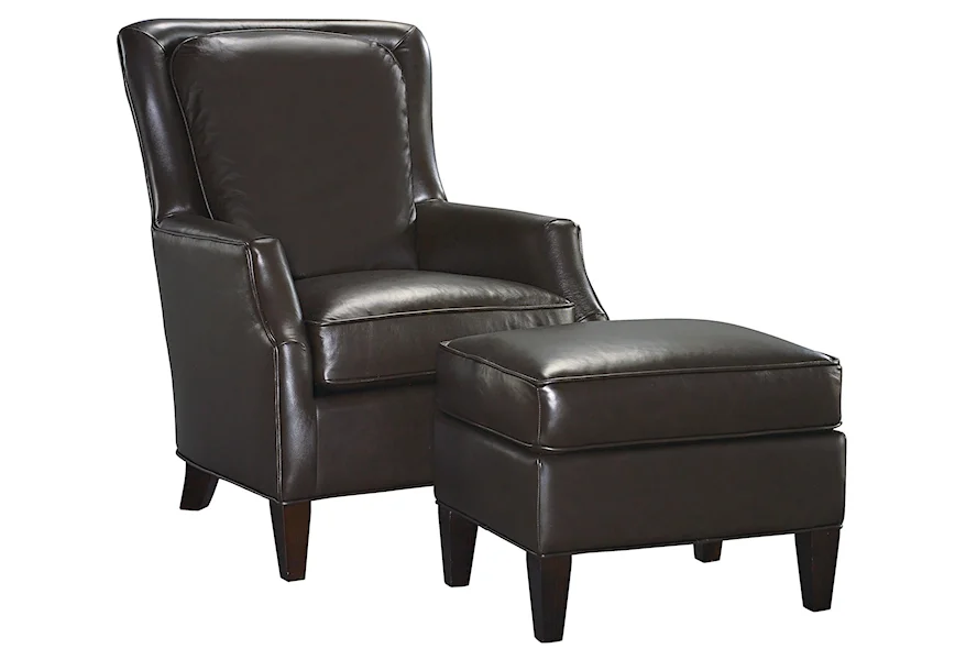 Kent  Chair and Ottoman by Bassett at Virginia Furniture Market