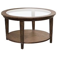 Glass Top Round Cocktail Table