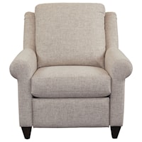 Customizable Power Headrest Recliner with Sock Arms and Tapered Legs