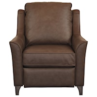Customizable Power Headrest Recliner with Flare Arms and Metal Legs