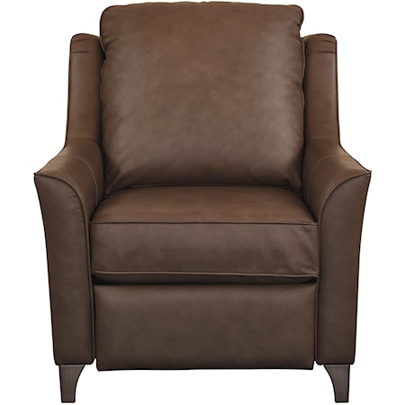 Customizable Power Headrest Recliner with Flare Arms and Metal Legs