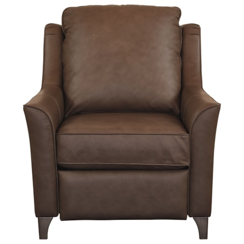 Customizable Power Headrest Recliner with Flare Arms and Metal Legs