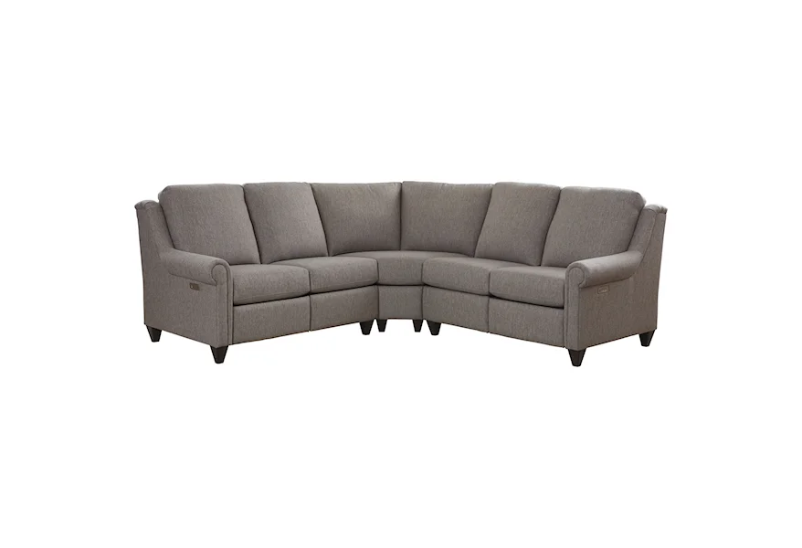 Magnificent Motion Customizable 3-Pc Power Reclining Sectional by Bassett at Bassett of Cool Springs