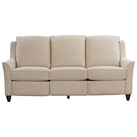 Customizable Power Reclining Sofa with Flared Arms and Tapered Legs