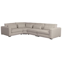 Modern Oversized Deep Seated 4pc Sectional