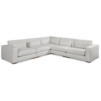 Modern Oversized Deep Seated 5pc Sectional
