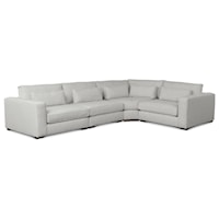 Modern Oversized Deep Seated 4pc Sectional