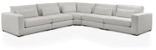 Modern Oversized Deep Seated 5pc Sectional