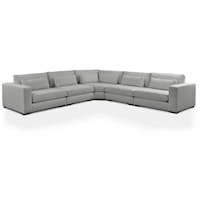 Modern Oversized Deep Seated 5pc Sectional