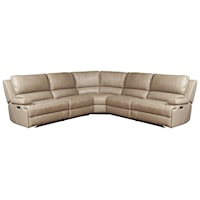 Contemporary Power Reclining Sectional Sofa with Lay-Flat Recline