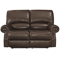 Transitional Power Motion Loveseat with USB Charging