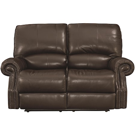 Transitional Power Motion Loveseat with USB Charging