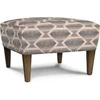 Square Ottoman with Medium Oiled Bronze Nail Head