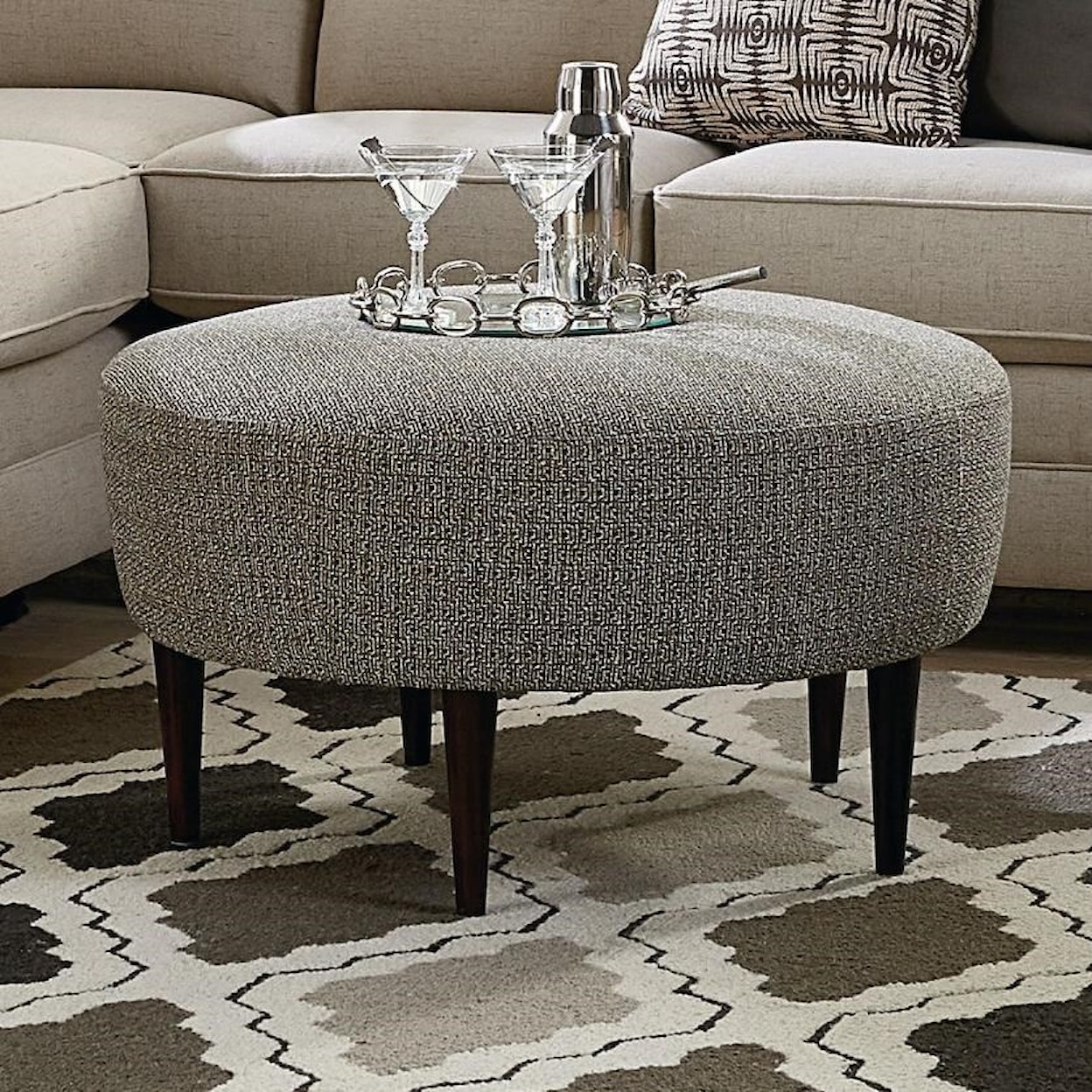 Bassett Rory Round Ottoman