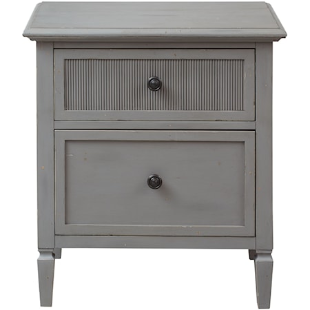 Coastal Nightstand with Outlet and USB Ports