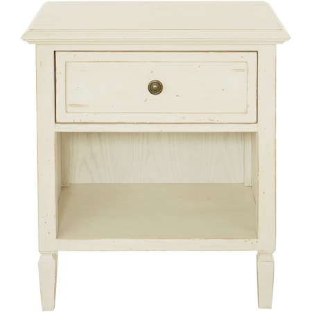 Coastal Bedside Table with Outlet and USB Ports