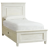 Costal Twin Panel Bed with Storage Drawers