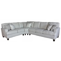 3 PC Sectional with Throw Pillows