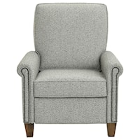 Casual Recliner with Rolled Arms