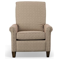 Casual Tall Recliner with Rolled Arms