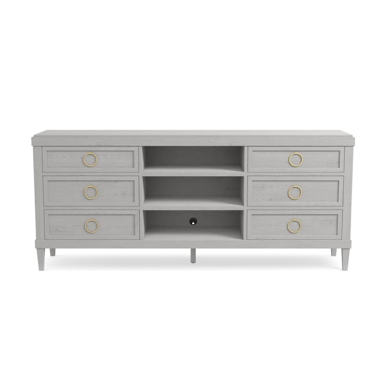 Bassett Ventura Ventura 74" Drawer Credenza - Shell White