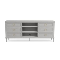 Ventura 74" Drawer Credenza - Shell White