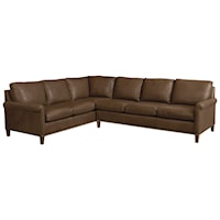 Transitional 2-Piece Sectional with Sock Rolled Arms