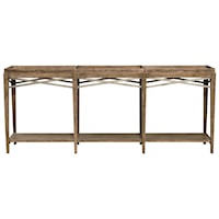 Transitional Console Table with Removable Trays