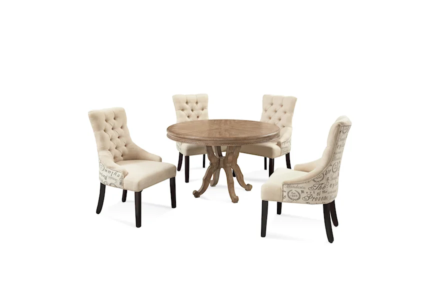 Belgian Luxe Galliano Casual Dining Set by Bassett Mirror at Alison Craig Home Furnishings