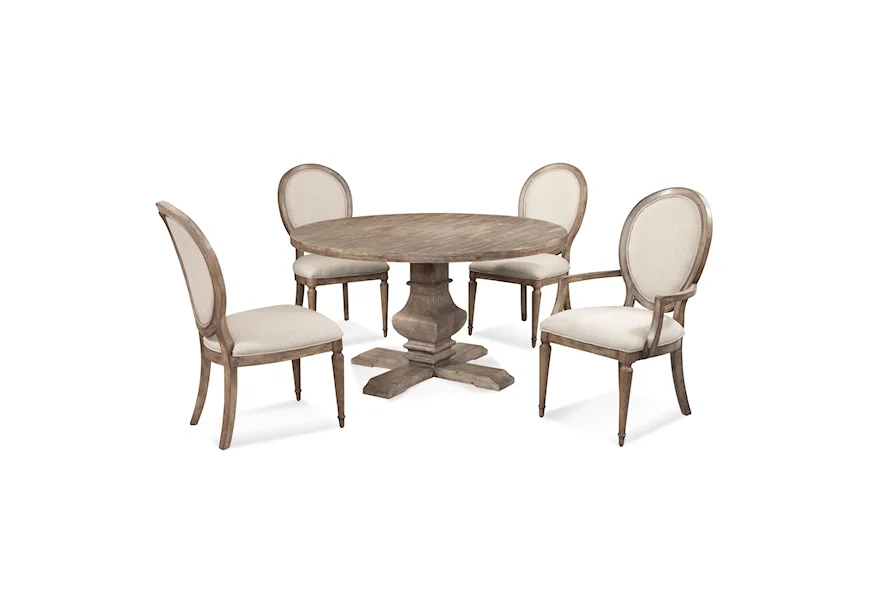 Belgian Luxe Kinzie Casual Dining Set by Bassett Mirror at Alison Craig Home Furnishings
