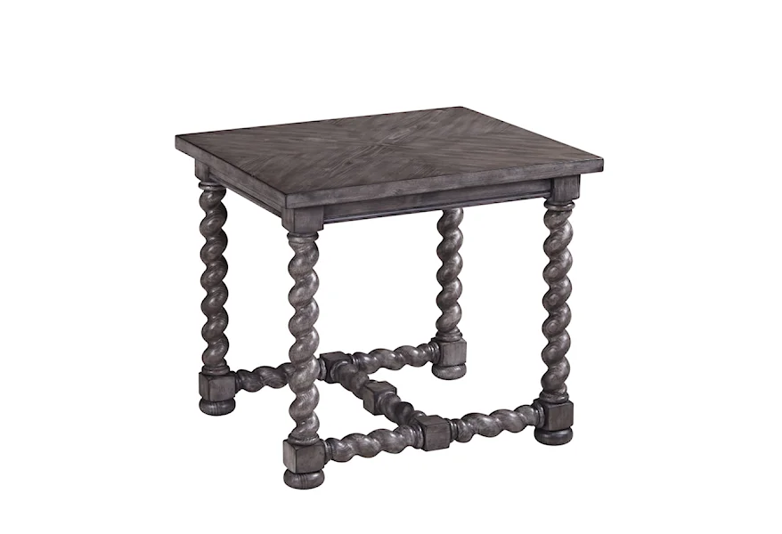 Belgian Luxe Bellerive Rectangle End Table by Bassett Mirror at Alison Craig Home Furnishings