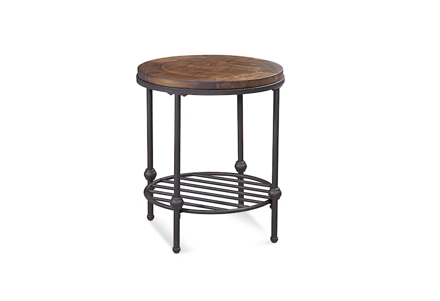 Belgian Luxe Emery Round End Table by Bassett Mirror at Alison Craig Home Furnishings