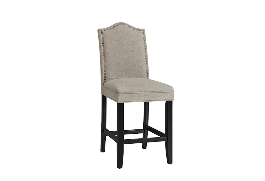 Belgian Luxe Camelback Bar Stool by Bassett Mirror at Alison Craig Home Furnishings