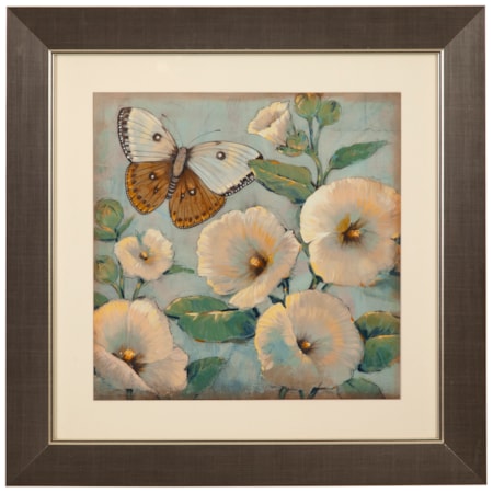 Butterfly & Hollyhocks II