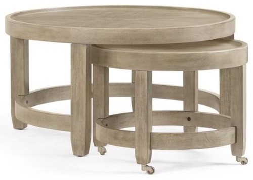 Set of Nesting Cocktail Tables with Casters