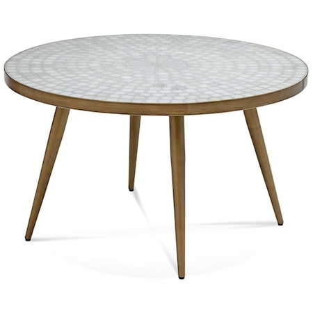 Brass/Marble Cocktail Table