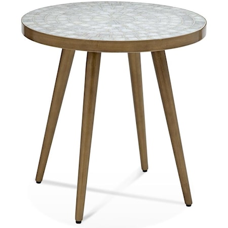Brass/Marble End Table