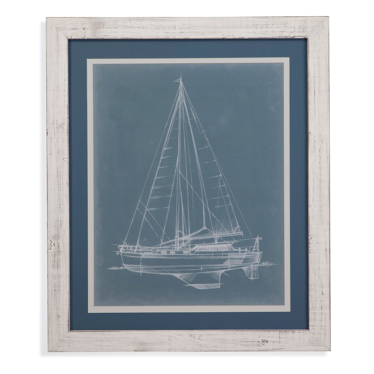 Bassett Mirror Pan Pacific Yacht Sketches I