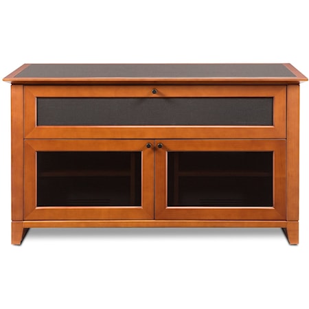 Tall Media Cabinet with Drop-Front Drawer
