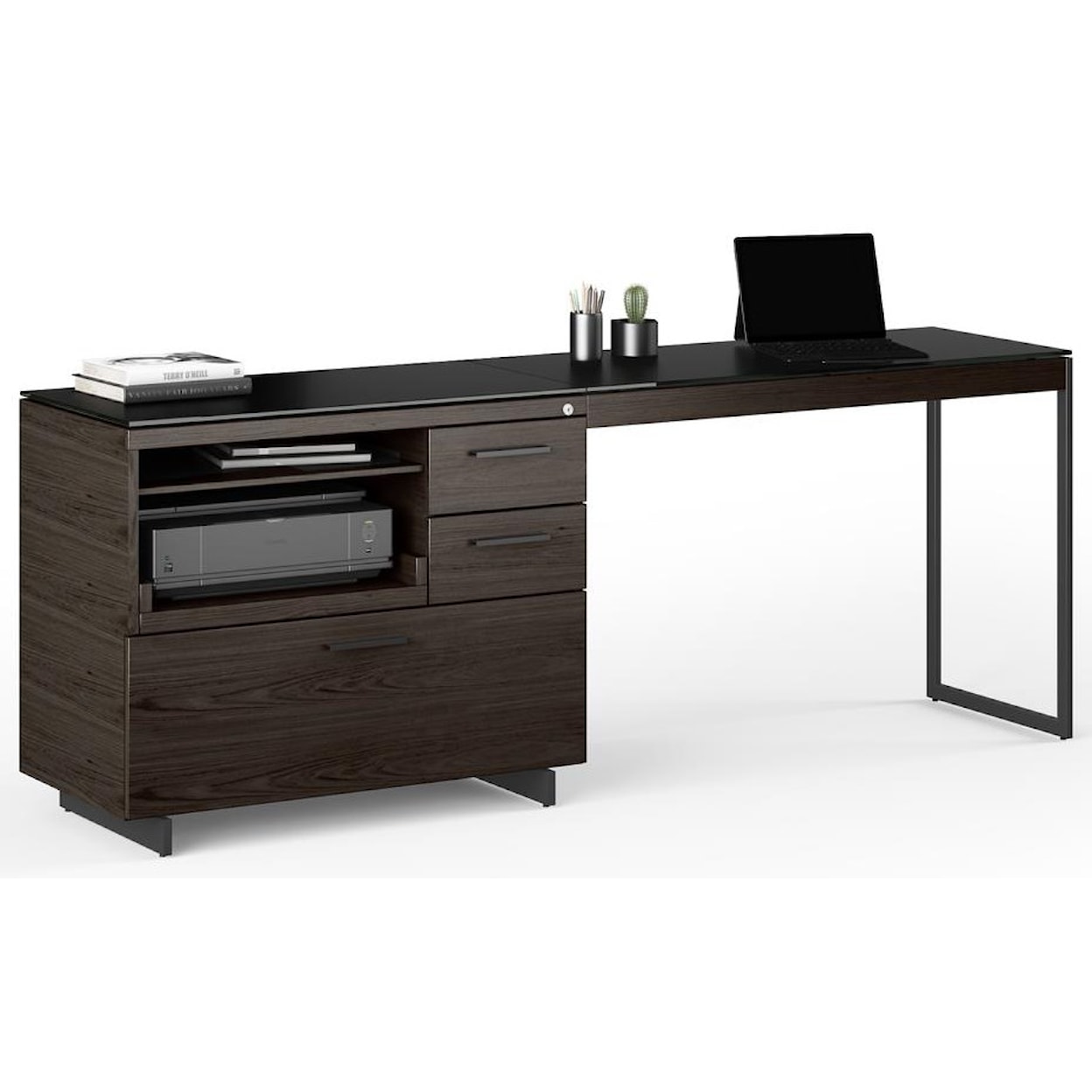 BDI Sequel 20 Multifunction Cabinet With Desk Return