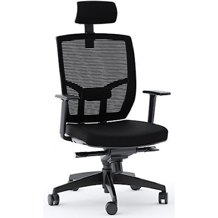 Fabric Task Chair with Black Base