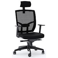 Fabric Task Chair with Black Base