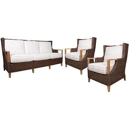 Outdoor Sofa & 2 Chairs