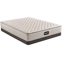 Full 11 1/2" Firm Pocketed Coil Mattress and 6" Low Profile Steel Foundation