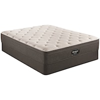 King 13" Plush Euro Top Pocketed Coil Mattress and 9" Steel Foundation