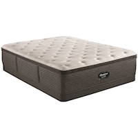 Full 16" Medium Pillow Top Pocketed Coil Mattress and 6" Low Profile Steel Foundation