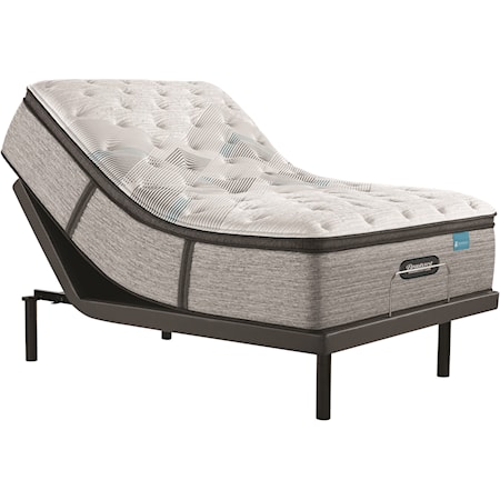 Twin Extra Long 15 3/4" Medium Pillow Top Pocketed Coil Mattress and Advanced Motion Adjustable Base