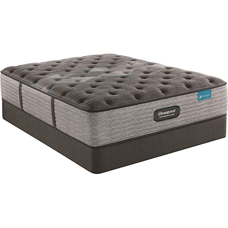 Queen 15" Plush Premium Pocketed Coil Mattress and 9" Foundation