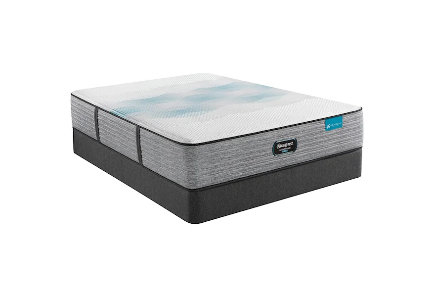Harmony Lux Hybrid Empress Twin 13.5" Plush Mattress and 9" Foundation by Beautyrest at Walker's Mattress